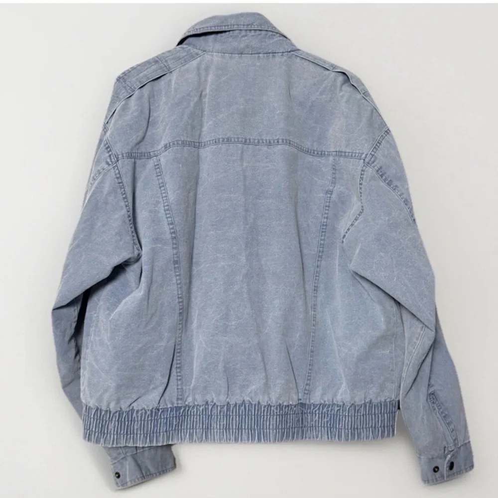 Vintage Levi’s Blue Utility Jacket Workwear Cotton Zip Snap Y2K - Picture 3 of 6